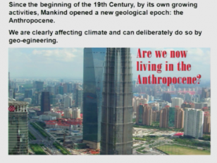 Atmospheric Chemistry and Climate in the Anthropocene Lindau-Nobel Paul Crutzen 2012